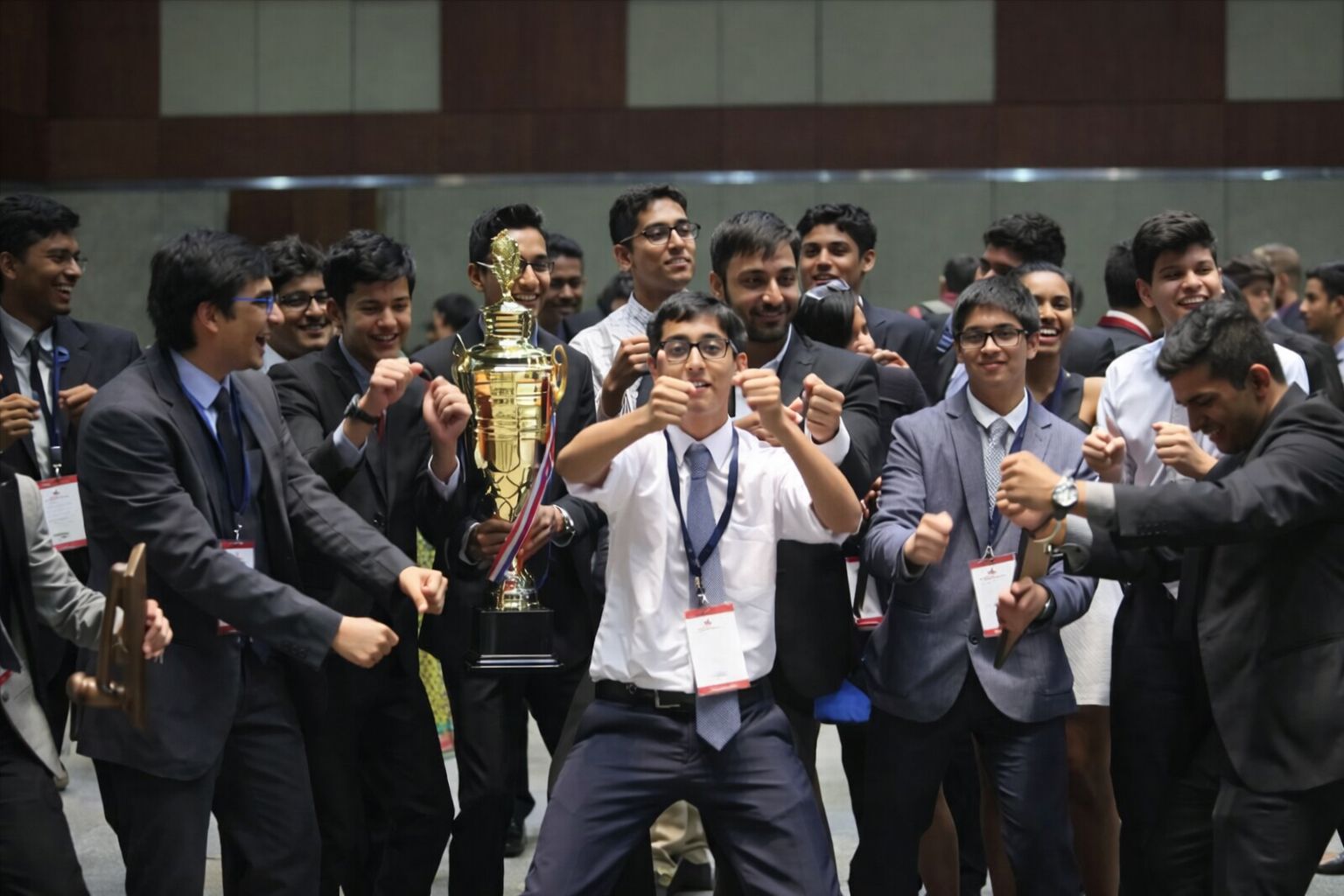 InterMind Global delegation celebrating an award at Ivy League MUN